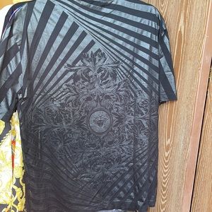 Very RareVersace Baroque Sun Ray Medusa head T-shirt double printed black